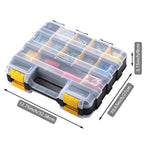 AIDY-PRO Tools Box Organizer Double Side 34 Compartments Hardware Organizers with Removable Plastic Dividers for Screws Nuts Nails