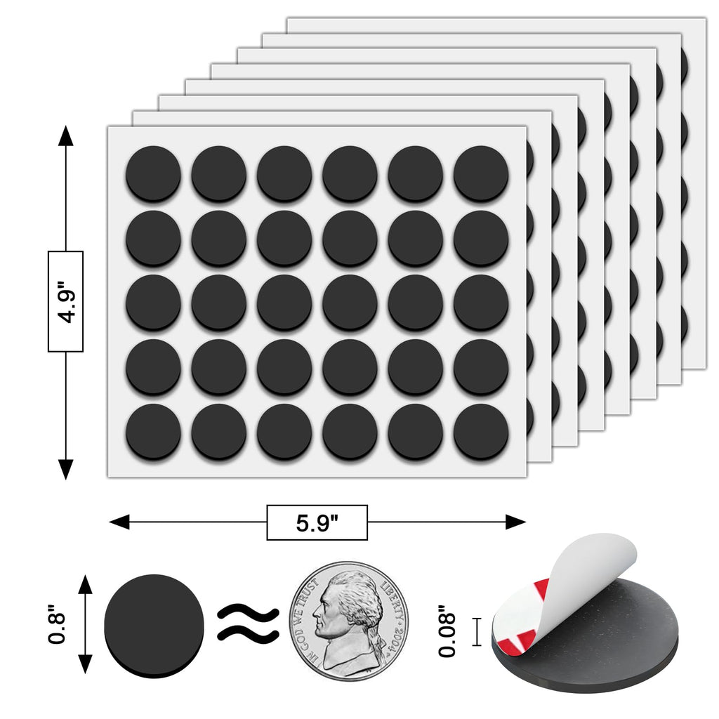 Towjug Round Magnets with Adhesive Backing, 240 Fridge Circle Magnetic Tape