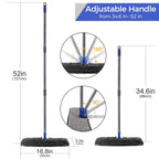 MASTERTOP Microfiber Dust Mop,Double-Sided Flat Mops for Hardwood Floors with 4 Reusable Mop Pads, Floor Mops with Stainless Steel Handle and Extension, Cleaner for Hardwood, Vinyl, Laminate, Tile