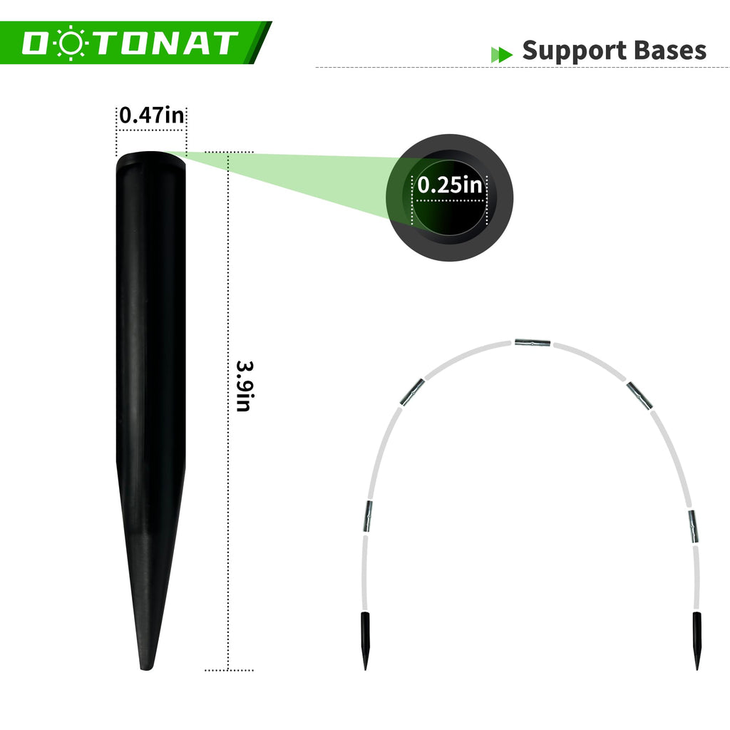 OOTONAT 8FT Garden Hoops Grow Tunnel Kit - Rust-Free Fiberglass Frame for Raised Beds, 36pcs - DIY Plant Support for Garden Netting, Row Covers, and Greenhouse Protection