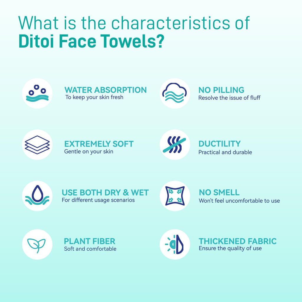 Face Towels, 10"×12" Disposable Face Towel, Face Towelettes XL, Ultra Soft Makeup Remover Dry Wipes, Thick Face Towel for Cleansing,100 Count (2 Pack)