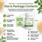 Bee Pearl Bee Bread Supplement - 700mg Freeze-Dried B.ee Bread Extract with Vitamin C, Naturally Fermented Pollen, Premium Vegetarian Capsules, Gluten Free - 30 Capsules
