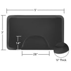 Saloniture 3 ft. x 5 ft. Salon & Barber Shop Chair Anti-Fatigue Floor Mat - Black Rectangle - 1/2 in. Thick - 2 Pack