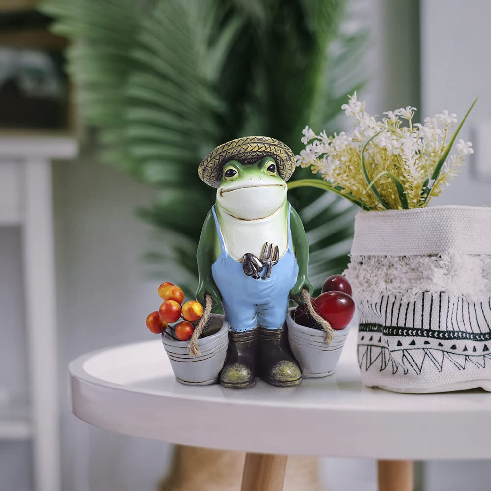 SisBroo Frog Garden Decor, Frogs Garden Statue for Yard, Garden, Indoor Outdoor Decoration and Housewarming Gift