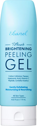 Ebanel Brightening Peeling Gel with Cotton Cellulose, Rice, Papaya, Centella, Hyaluronic Acid for Face and Body, Gentle Exfoliating Face Scrub Gel Peel Wash, Deep Pore Cleanser Minimizer Exfoliator
