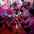 Lancoon 3D LED Fake Fire Flame Light, Artificial Flickering Flame Lamp Bulb Electric Campfire Effect Indoor for Christmas Halloween Festival Event Party Club Decoration