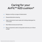 ResMed AirFit N20 Cushion - Nasal CPAP Mask Cushion Replacement - InfinitySeal Design - Soft Silicone - CPAP Accessories - Large. Frame System and Full face Cushion are not Included.