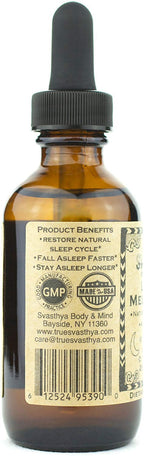 Svasthya Body & Mind Liquid Melatonin - Promotes Natural Sleep - Alcohol Free for Adult and Children, Made in The USA, GMP, 2 oz - 3 Pack