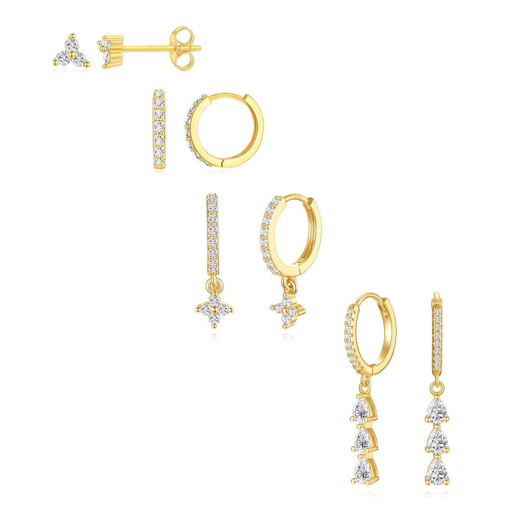 Quinby Earrings For Women Trendy,14k Gold Plated Drop Earring For Women,Hypoallergenic Gold Earrings Dangle,Prom Earring Jewelry For Gift