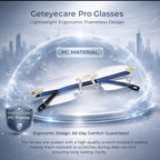 Geteyecare Pro Glasses, Upgraded Blue Light Blocking Reading Glasses, Auto Focus Glasses Self Adjusting Unisex (Gold+Silver)