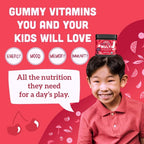Llama Naturals Kids Multivitamin Gummies | Real Fruit, No Added Sugar Cane | Organic Vegan Toddler Whole Food Vitamins | Vitamin D, C & Beta Carotene Gummy Supplement | Cherry 180 Ct (2-3 Months)