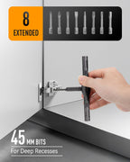 KELIN Magnetic Ratchet Screwdriver Set, 43 in 1 T Handle Ratchet Screwdriver Kits with S2 Steel Bits, Ratcheting Screwdriver for Home Daily Repair, DIY Projects, Ideal Gift for Men Husband (Orange)