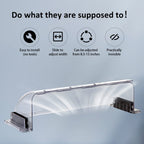 4 Pack Transparent Adjustable Air Deflector for Vents, Sidewalls and Ceiling Registers, 8.5" to 15"