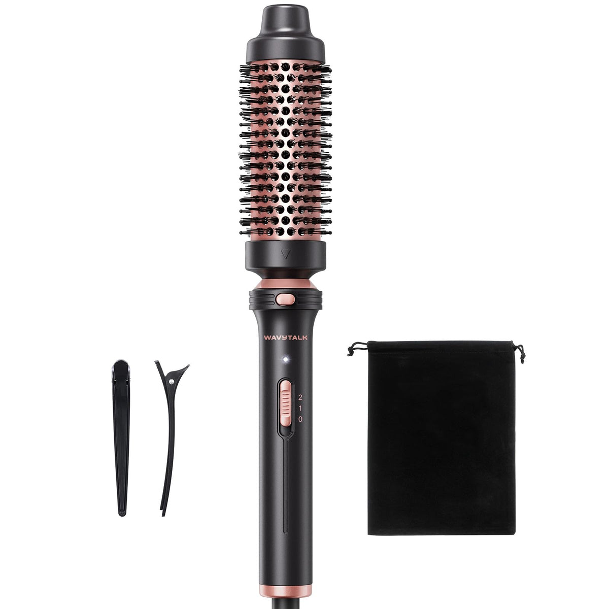 Wavytalk Thermal Brush 1.5" Detachable Heated Round Brush for Blowout Look