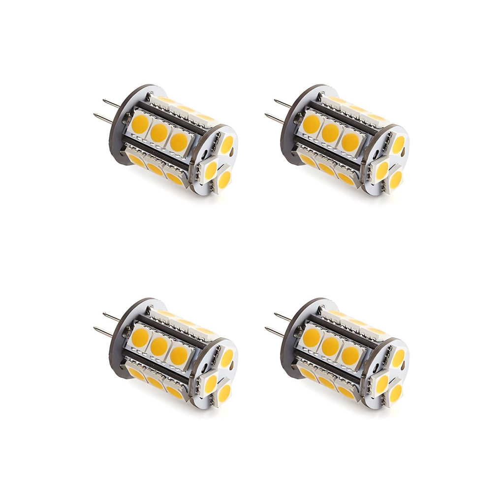 Makergroup T3 G4 Bi-pin LED Light Bulbs, 12VAC/DC Low Voltage 3Watt Daylight White 6000K for Outdoor Landscape Lighting Path Deck Step Paver Driveway Lights 4-Pack