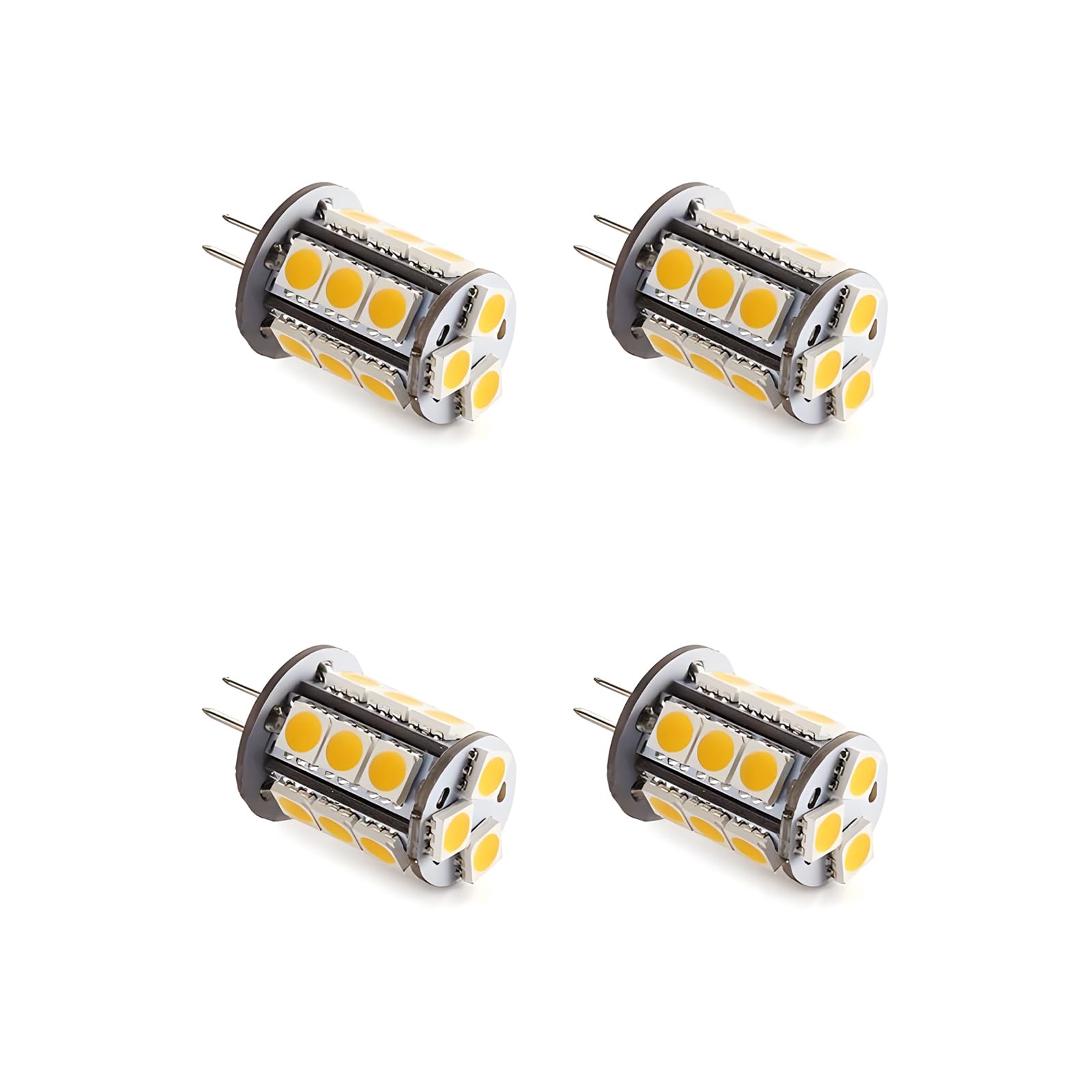 Makergroup T3 G4 Bi-pin LED Light Bulbs, 12VAC/DC Low Voltage 3Watt Daylight White 6000K for Outdoor Landscape Lighting Path Deck Step Paver Driveway Lights 4-Pack