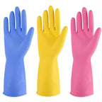 IUCGE Rubber cleaning gloves multicolor 6 Pairs for Household,Reuseable dishwashing gloves for Kitchen.(6,Small)