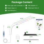 Wolezek Small Grow Lights for Indoor Plants with Base, Full Spectrum