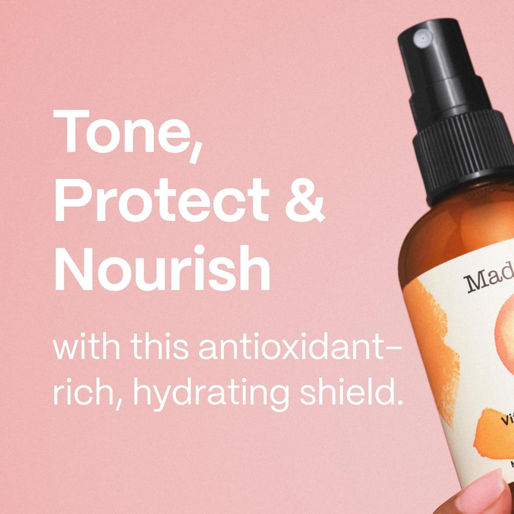 Mad Hippie Vitamin C Toning Mist – Skin-Brightening Toner for Face, Vitamin C Facial Mist Hydrating Spray, 4 Oz
