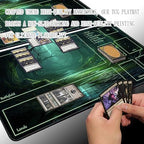 MTG Playmat Size 24x14in Free Storage Bags Non-Slip Backing Printing, Ideal for Card Game Enthusiasts TCG Playmat (with Zone,Mystery)