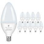 Sailstar Candelabra Light Bulbs 60 Watt Equivalent, 4000K Natural Daylight, 5W E12 Small Base Type B LED Bulbs, 500 Lumens, Chandelier Ceiling Fan Light Bulbs, CRI 85, Non-dimmable, Pack of 10