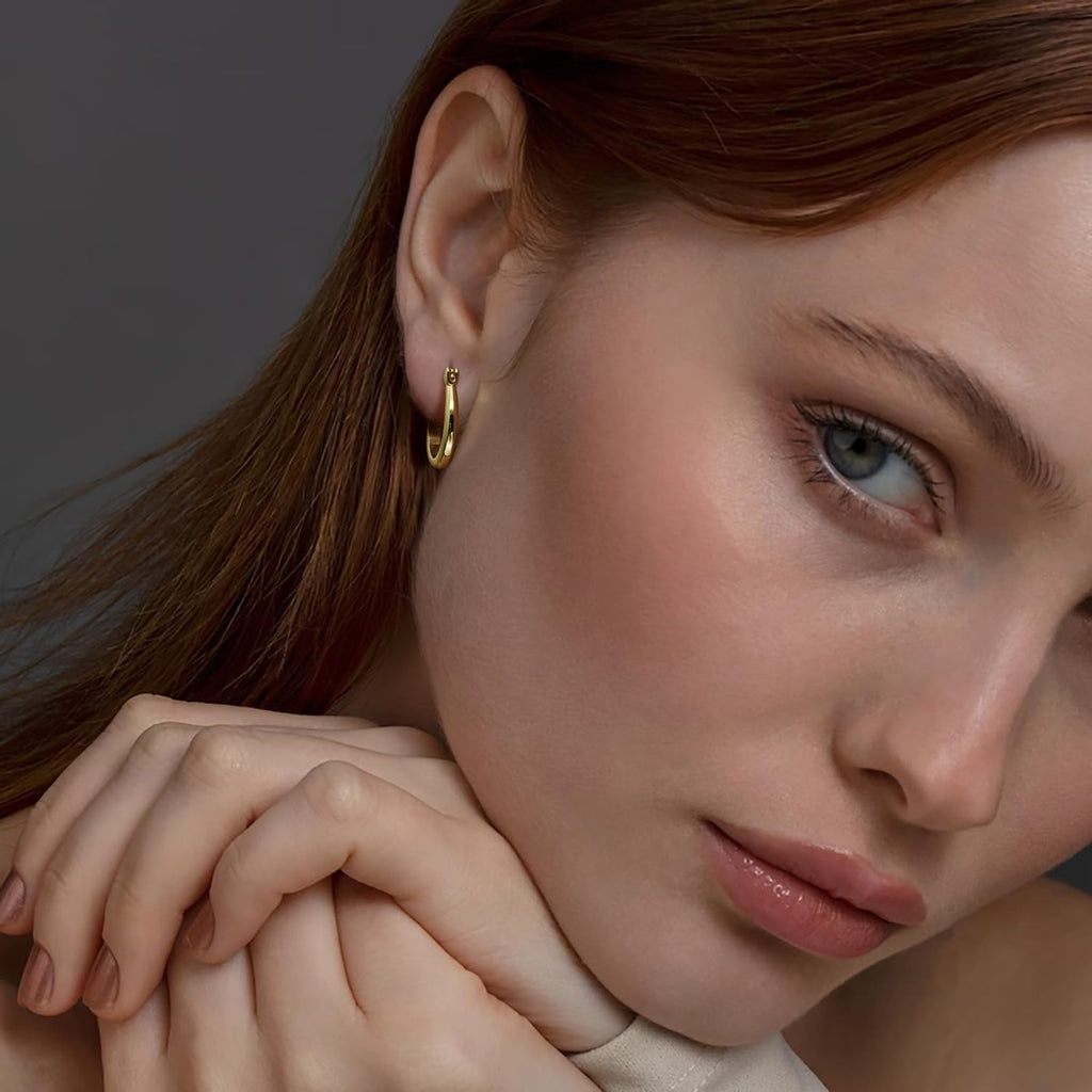 USESMTLE Gold Hoop Earrings for Women 14K Gold Hoop Earrings for Women