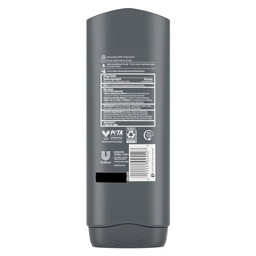 Dove Men+Care Shower Gel for Smooth and Hydrated Skin Care, Skin Defence, Effectively Removes Bacteria and Nourishes Your Skin, 510 ml, Pack of 4