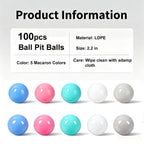 LANGXUN Plastic Ball Pit Balls for Baby Toddler Kids