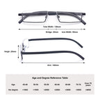 WENS JOOY 4 Pack Reading Glasses for Men Readers Blue Light Blocking with Case (Black Brown Blue Grey, 2.5, multiplier_x)