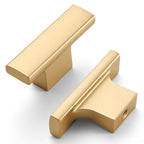 Asidrama 10 Pack Brushed Gold Kitchen Cabinet Knobs - Dresser & Drawer Knobs - Zinc Cabinet Hardware