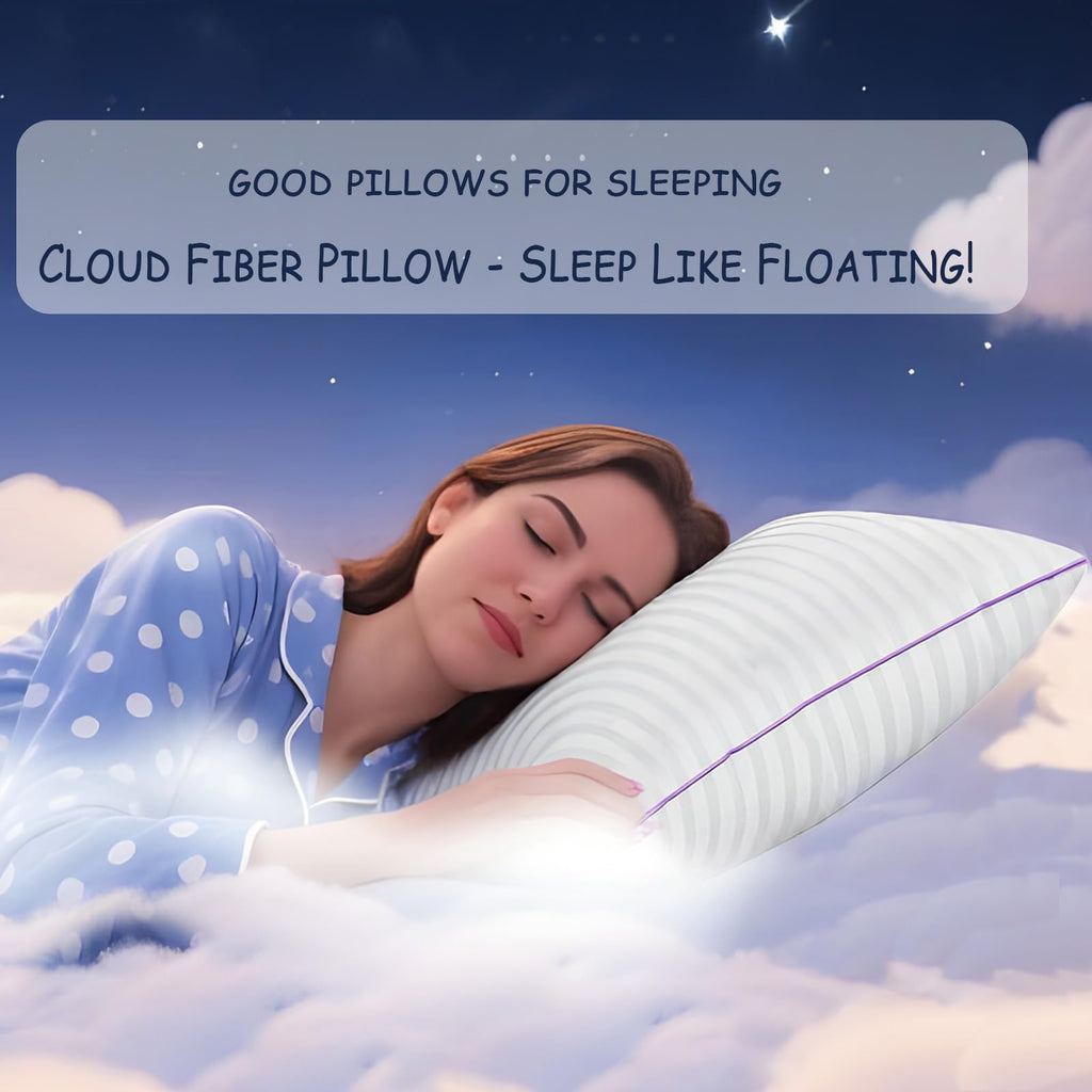 Bed Pillows King Size Set of 2,side sleeper pillow,Down Alternative Fill