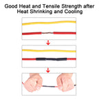 XHF UL Listed 1-1/4 Inch 10Ft 3:1 Waterproof Heat Shrink Tubing Roll Marine Grade Adhesive Lined Heat Shrink Tube, Insulation Sealing Oil-Proof Wear-Resistant Black