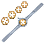 86-Piece Master Tap and Hex Die Set, Premium Titanium Coating | SAE Size #4 to 5/8”, Metric Size M3 to M16 | For All Coarse, Fine, Pipe Threads | Complete with Holders, Stocks, Gauges and Metal Case