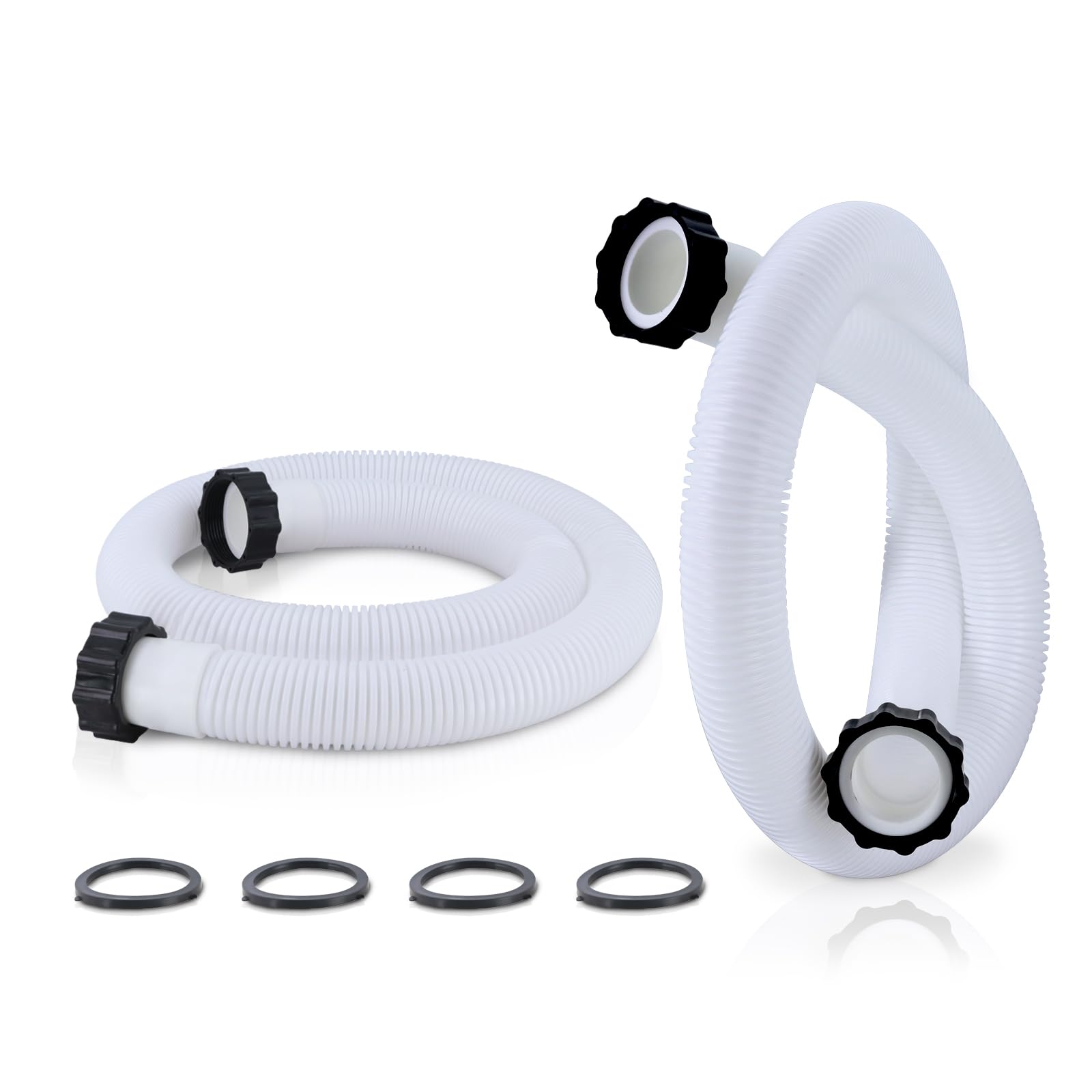 1.5" Pool Pump Hose Compatible with Intex Pump Sand Filters & Saltwater Systems, 29060E Pool Hoses Fit for Coleman Above Ground Pools Parts 59" Long