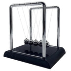 Newtons Cradle Balance Balls,Pendulum Balls with Black Base,Newtons Cradle Pendulum,Desk Decor for Men,Physics Toys,Metal Creative Ornament Crafts,Mind Bending Desk Sculpture - Large Black