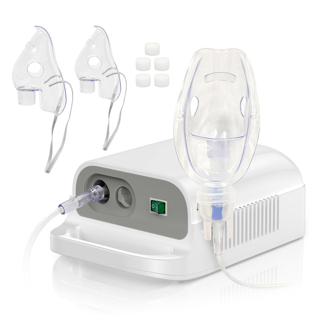 Nebulizer Machine for Adults & Kids with Mouthpiece and Mask, Desktop Compressor & Jet for Home Use-0518-CNB69025-LUE-B4