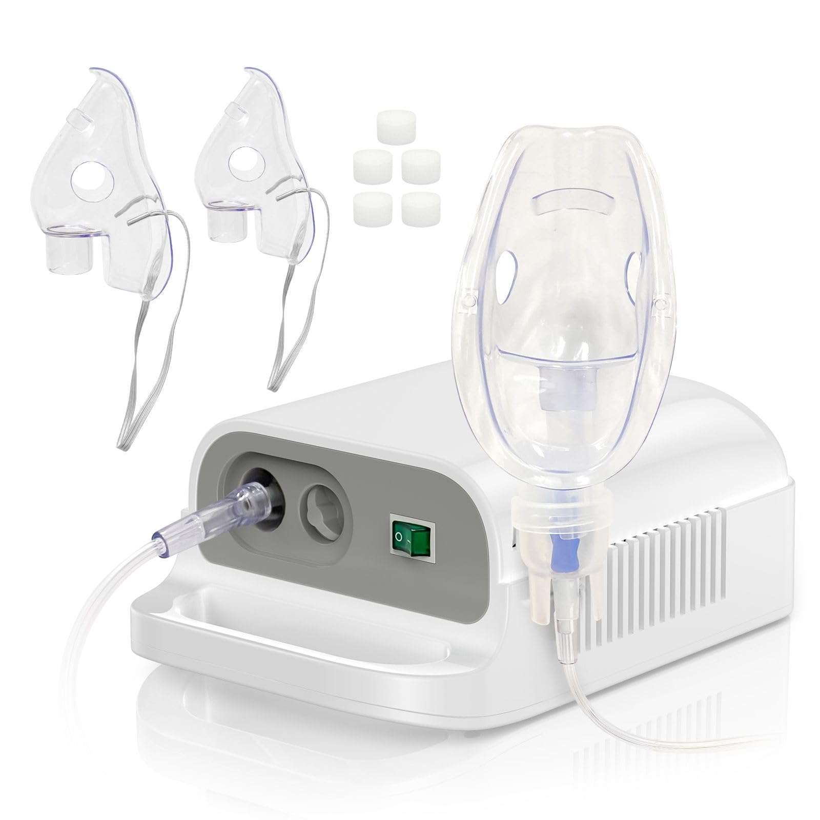 Nebulizer Machine for Adults & Kids with Mouthpiece and Mask, Desktop Compressor & Jet for Home Use-0518-CNB69025-LUE-B4