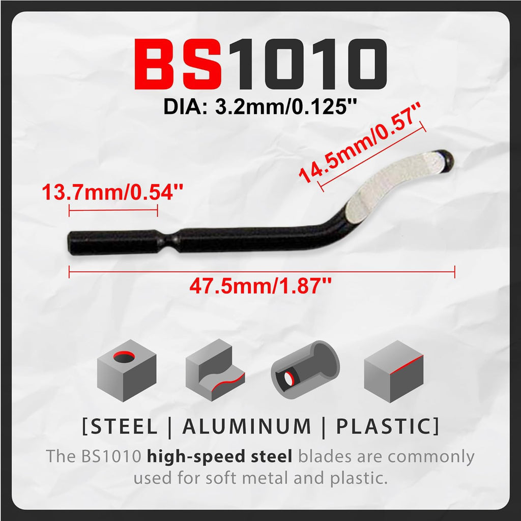 AFA Tooling Deburring Tool, 11 M2 HSS Blades, CNC Anodized Aluminum Handle