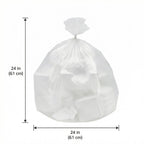 LUTREVA 7-10 Gallon Trash Can Liners 1000 Count Garbage Bags 24'' x 24'' Clear