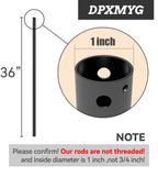 DPXMYG 36 inch Ceiling Fan Downrod, 3 FT Black Downrod for Ceiling Fan, 1 inch Outside Diameter, Boom Suitable for a Wide Range of Fans (Black, Not Threaded)