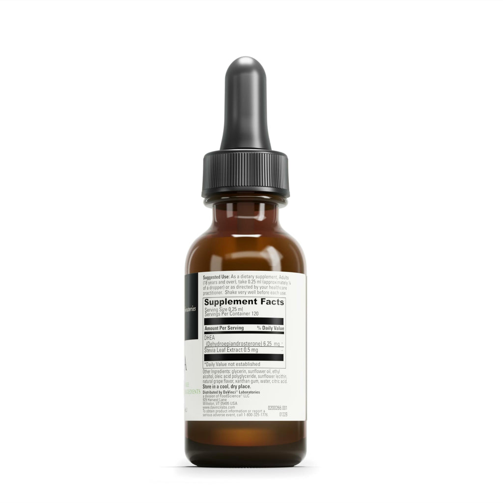 DAVINCI Labs Liposomal DHEA - Liquid Dietary Supplement to Support Immune System, Thyroid Health and Healthy Hormone Levels* - with DHEA (Dehydroepiandrosterone) and Stevia Leaf Extract - 30 ml