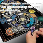 Board Game 14x24in MTG Playmat Compatible for OCG CCG RPG TCG Playmats (Five Elements)