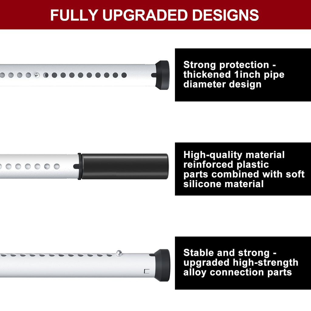AceMining Sliding Door Security Bar,Heavy Duty Sliding Patio Door Lock Bar, 20-50inch Adjustable Multi-use Window Security Bars, Sliding Door Stopper,White,1Pack