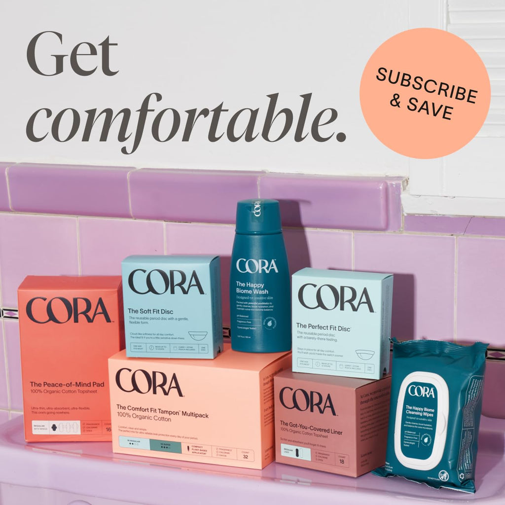 Cora Organic Cotton Tampons Multipack (36 Regular, 36 Super Tampons)