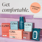 Cora Organic Tampons Multipack (12 Light, 12 Regular, 12 Super Tampons)