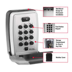 Master Lock Wall Mount Key Lock Box with Push Button for House Keys, Outdoor Safe with Combination Lock, 5 Key Capacity, 5423EC , Black