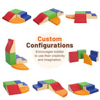 TODIBY 4-Piece Soft PU Leather Toddlers Climbing Toys, Foam Climbing Blocks for Toddlers, Baby Play Set Foam Climb Structures for Toddler 3+, Indoor Crawl Activity Play Gym