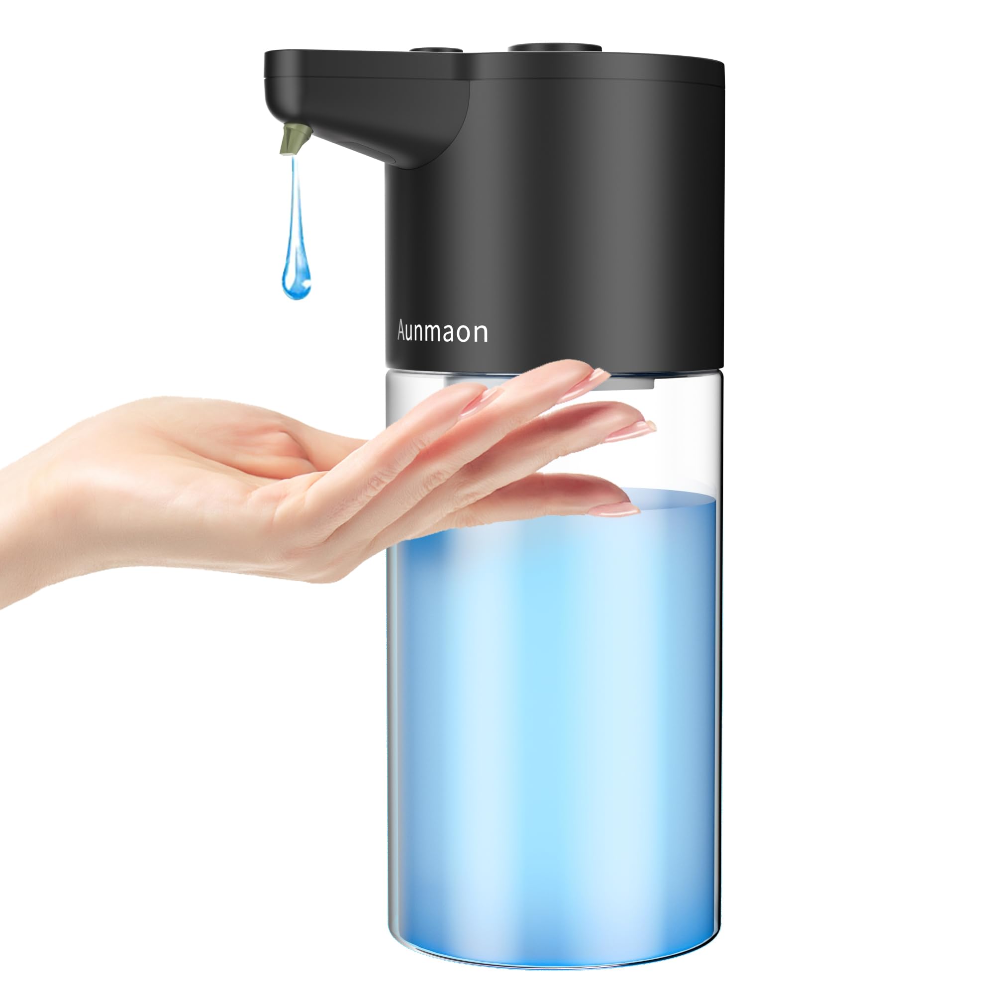 Automatic Soap Dispenser Touchless,Simple Physical Adjustment,Low Battery Consumption Hand Dish Soap Dispenser Kitchen Bathroom,Hands Free Auto
