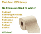 Purafide 100% Bamboo, thick 3-ply toilet paper, tree-free, unbleached, sustainable, 300 sheets per roll (TP 8 rolls)
