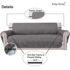 Easy-Going Reversible Couch Cover, 3 Cushion Sofa, Large, Gray/Light Gray